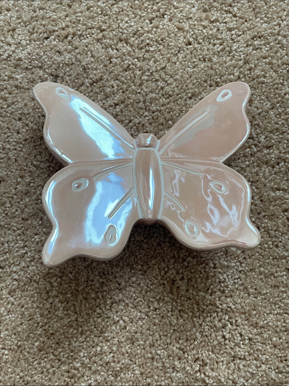Ceramic Butterfly Trinket in Soft Pink